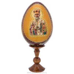 Яйцо пасхальное на подставке "Святой Николай Угодник", фотография 0. Интернет-магазин ЛАВКА ПОДАРКОВ