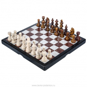 Шахматы из натурального камня 36х36 см, фотография 0. Интернет-магазин ЛАВКА ПОДАРКОВ
