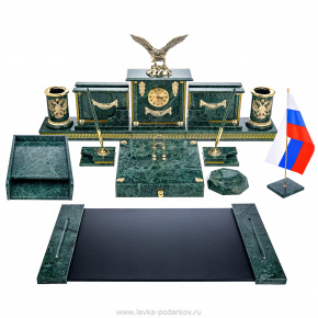 Письменный набор из натурального камня "Президентский. Орел", фотография 0. Интернет-магазин ЛАВКА ПОДАРКОВ
