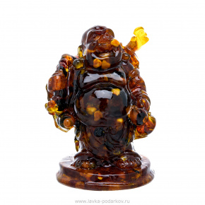 Янтарная статуэтка "Будда", фотография 0. Интернет-магазин ЛАВКА ПОДАРКОВ