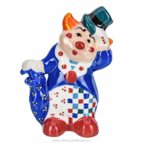 Керамическая статуэтка "Клоун с зонтом", фотография 0. Интернет-магазин ЛАВКА ПОДАРКОВ