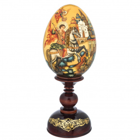 Яйцо пасхальное на подставке "Георгий Победоносец", фотография 0. Интернет-магазин ЛАВКА ПОДАРКОВ