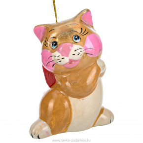 Статуэтка подвесная "Кот с бантом", фотография 0. Интернет-магазин ЛАВКА ПОДАРКОВ