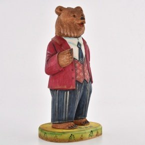 Скульптура "Медведь-банкир", фотография 0. Интернет-магазин ЛАВКА ПОДАРКОВ