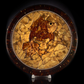Панно из янтаря "Золотая рыбка" мозаичное, фотография 0. Интернет-магазин ЛАВКА ПОДАРКОВ