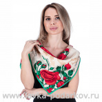 Платок шелковый "Донецкая весна" 65х65 см