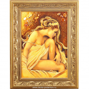 Картина янтарная "Красавица", фотография 0. Интернет-магазин ЛАВКА ПОДАРКОВ