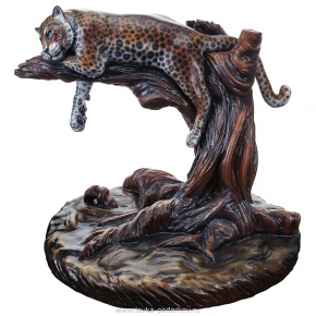Деревянная резная скульптура "Ягуар на дереве". Высота 80 см, фотография 0. Интернет-магазин ЛАВКА ПОДАРКОВ