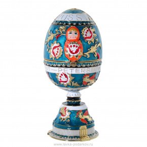 Пасхальное яйцо в русском стиле с матрешой, фотография 0. Интернет-магазин ЛАВКА ПОДАРКОВ