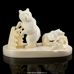 Скульптура "Медведи в чаще" (рог лося), фотография 0. Интернет-магазин ЛАВКА ПОДАРКОВ