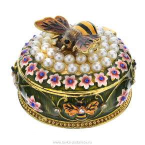 Шкатулка "Пчела на ветке" (традиции Фаберже), фотография 0. Интернет-магазин ЛАВКА ПОДАРКОВ