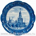 Декоративная тарелка "Кремль" Гжель