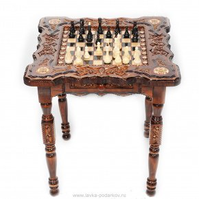 Шахматный стол с янтарными фигурами, фотография 0. Интернет-магазин ЛАВКА ПОДАРКОВ
