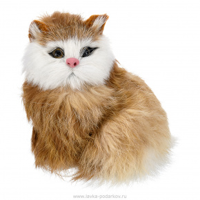 Игрушка из меха "Рыжая пушистая кошка", фотография 0. Интернет-магазин ЛАВКА ПОДАРКОВ