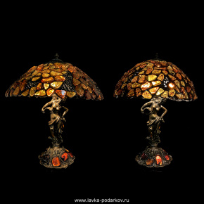 Комплект из двух настольных ламп из янтаря и бронзы, фотография 0. Интернет-магазин ЛАВКА ПОДАРКОВ