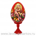 Яйцо пасхальное на подставке "Божья Матерь Владимирская"