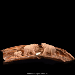 Скульптура из бивня мамонта "Медведи", фотография 0. Интернет-магазин ЛАВКА ПОДАРКОВ