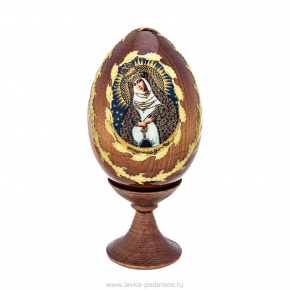 Пасхальное яйцо на подставке "Острообрамская Божья Матерь", фотография 0. Интернет-магазин ЛАВКА ПОДАРКОВ