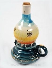 -0,05л Фарфор МИНИ-ШТОФ "Игрушка-Лампа"в цвете и золоте 0,05л в комплекте 