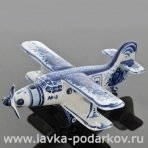 Скульптура "Самолет АН-3" Гжель