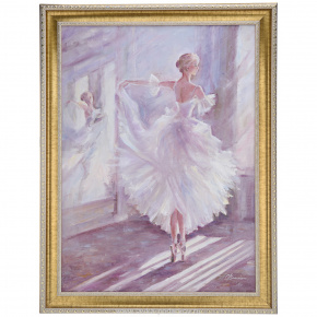 Картина "Балерина у зеркала" 50х70 см, фотография 0. Интернет-магазин ЛАВКА ПОДАРКОВ
