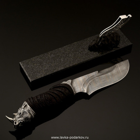 Нож на подставке "Носорог 2", фотография 0. Интернет-магазин ЛАВКА ПОДАРКОВ