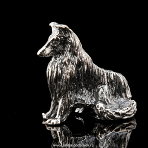 Сувенир из серебра на камне "Колли", фотография 0. Интернет-магазин ЛАВКА ПОДАРКОВ