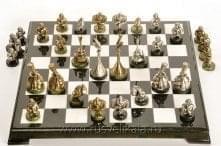 11610/ФИГУРЫ Бронза Шахматы "Тридевятое царство-государство" (без доски)