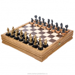 Шахматы деревянные с металлическими фигурами "Сказка", фотография 0. Интернет-магазин ЛАВКА ПОДАРКОВ