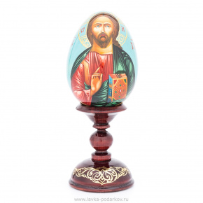 Яйцо пасхальное на подставке "Иисус Христос", фотография 0. Интернет-магазин ЛАВКА ПОДАРКОВ