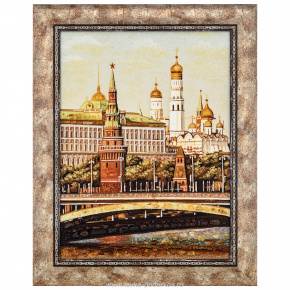 Картина янтарная "Москва. Вид на Кремль" 30х40 см, фотография 0. Интернет-магазин ЛАВКА ПОДАРКОВ