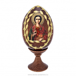 Пасхальное яйцо на подставке "Святой Пантелеймон", фотография 0. Интернет-магазин ЛАВКА ПОДАРКОВ