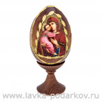 Пасхальное яйцо на подставке "Владимирская Божья Матерь"