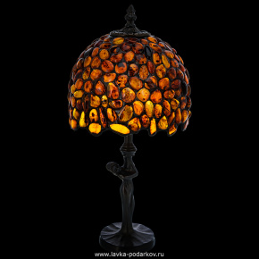 Настольная лампа из янтаря и бронзы. Высота 38 см, фотография 0. Интернет-магазин ЛАВКА ПОДАРКОВ