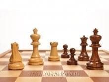 10339  Шахматы "Классика" Доска-ларец  цпд 42*42 с янтарными фигурами