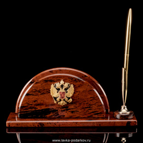Настольный набор из натурального камня «Герб РФ», фотография 0. Интернет-магазин ЛАВКА ПОДАРКОВ