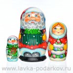 Матрёшка "Дед Мороз" 3 места