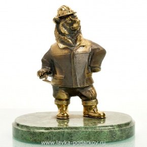 Скульптура "Медведь-строитель", фотография 0. Интернет-магазин ЛАВКА ПОДАРКОВ