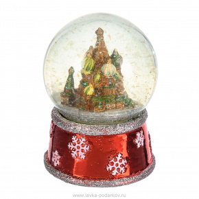 Новогодний шар со снегом "Москва", фотография 0. Интернет-магазин ЛАВКА ПОДАРКОВ