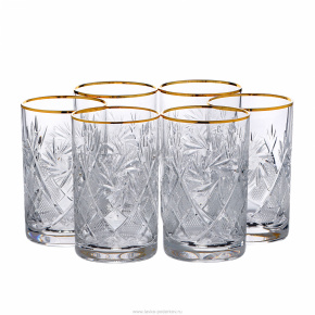 Набор стаканов для напитка с золотым отведением 250 г., фотография 0. Интернет-магазин ЛАВКА ПОДАРКОВ