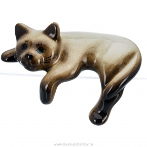 Фарфоровая статуэтка "Кошка сиамская", фотография 0. Интернет-магазин ЛАВКА ПОДАРКОВ