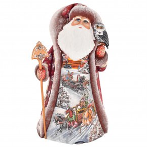 Скульптура "Дед Мороз с совой", фотография 0. Интернет-магазин ЛАВКА ПОДАРКОВ