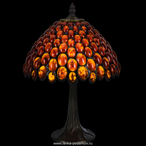 Настольная лампа из янтаря и бронзы. Высота 33 см, фотография 0. Интернет-магазин ЛАВКА ПОДАРКОВ