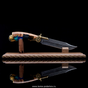 Нож сувенирный "Разведчик" на подставке, фотография 0. Интернет-магазин ЛАВКА ПОДАРКОВ