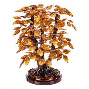 Денежное дерево из янтаря (198 листов), фотография 0. Интернет-магазин ЛАВКА ПОДАРКОВ