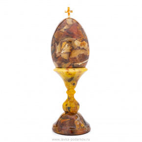 Яйцо пасхальное из янтаря "Крест", фотография 0. Интернет-магазин ЛАВКА ПОДАРКОВ