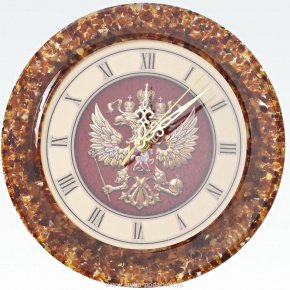Часы "Герб" Янтарь , фотография 0. Интернет-магазин ЛАВКА ПОДАРКОВ