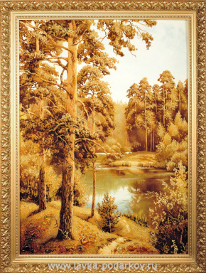 Янтарная картина "У лесного озера" (в ассортименте), фотография 0. Интернет-магазин ЛАВКА ПОДАРКОВ