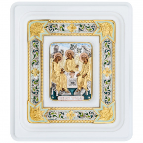 Настенная икона "Святая Троица" 13х11,5 см, фотография 0. Интернет-магазин ЛАВКА ПОДАРКОВ