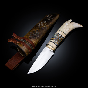 Нож сувенирный с рукоятью из кости "Чедюсть", фотография 0. Интернет-магазин ЛАВКА ПОДАРКОВ